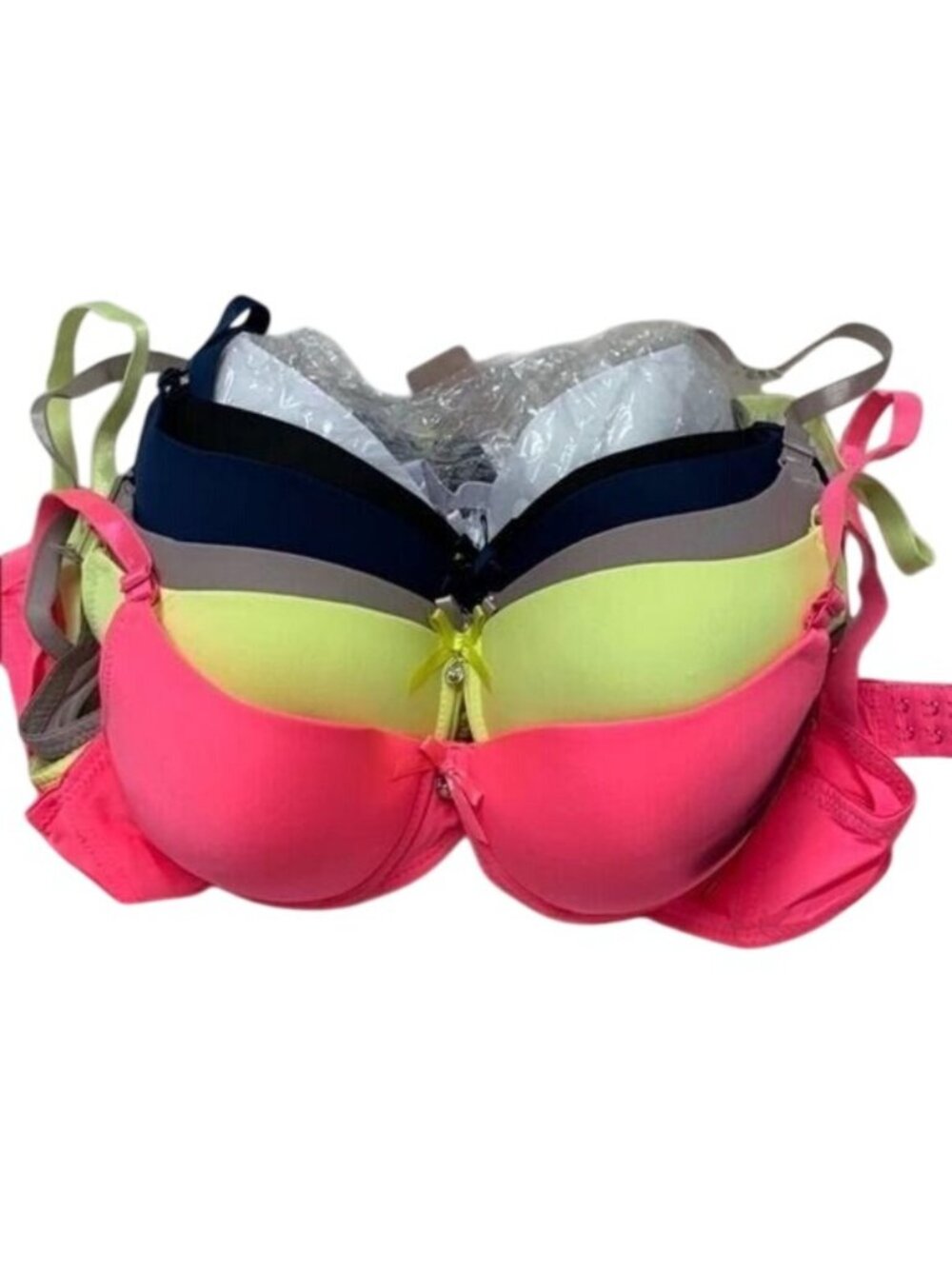 Six-Pack Fun Color Smooth Underwire Push-Up Bras